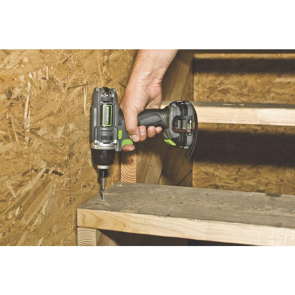 12-Volt Lithium-ion Cordless Quick-Change Impact Driver with Light, Power Indicator, Charger, Battery and Bit - Super Arbor