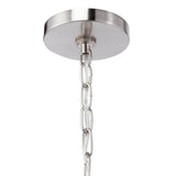 Kichler Edenbrook Brushed Nickel Modern/Contemporary Etched Glass Drum Pendant Light, 17-in