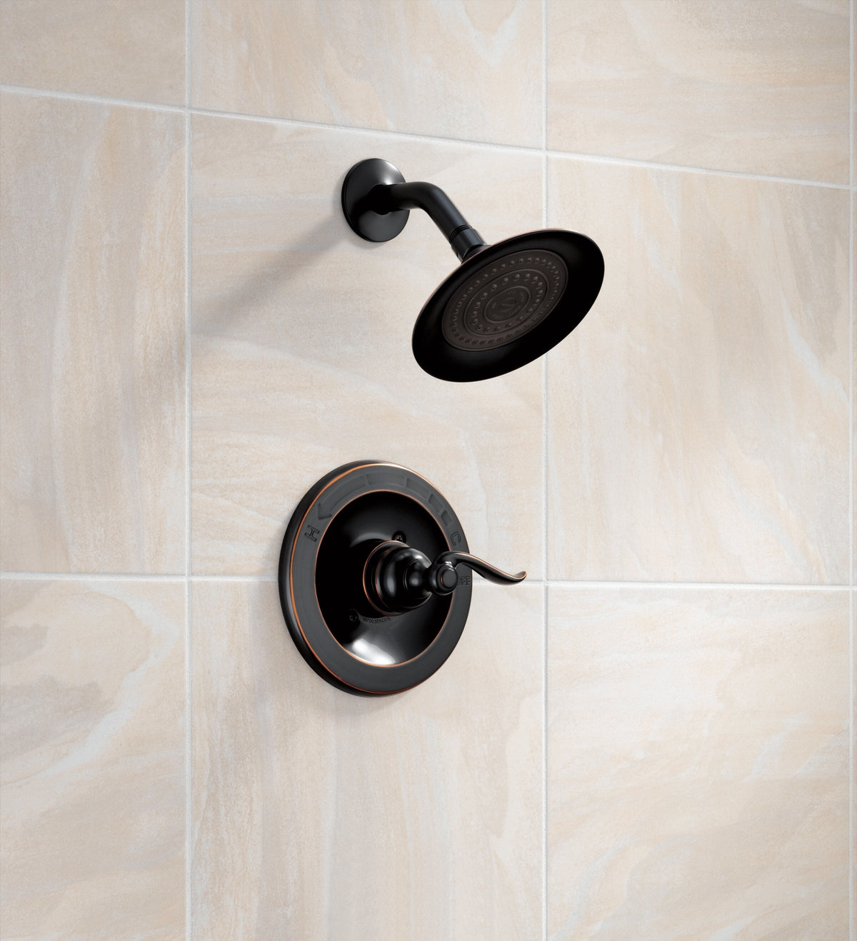 Delta Windemere Oil Rubbed Bronze 1-Handle Shower Faucet with Valve, 6-in Single-Function Head