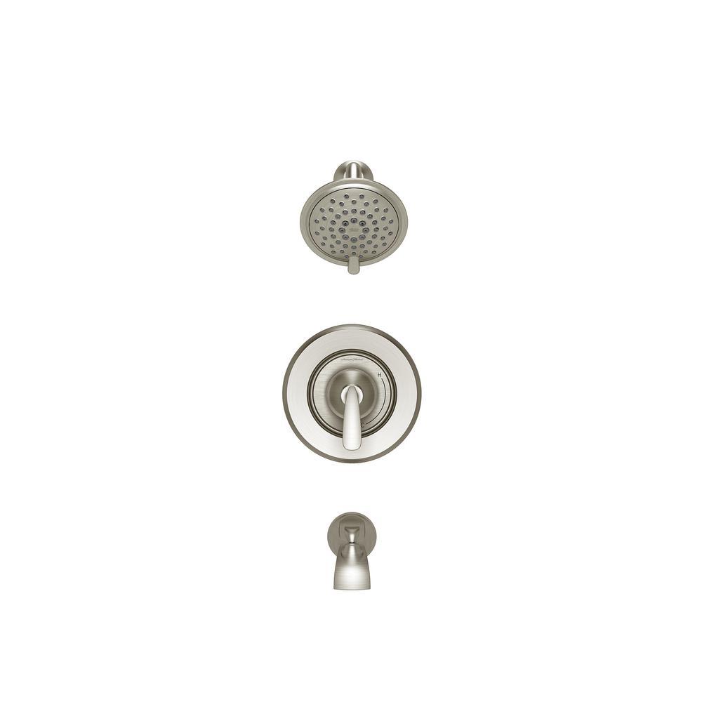 Somerville 8 in. Widespread Bathroom Faucet Set of 2 and Single-Handle 3-Spray Tub and Shower Faucet Set Brushed Nickel - Super Arbor