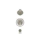 Somerville 8 in. Widespread Bathroom Faucet Set of 2 and Single-Handle 3-Spray Tub and Shower Faucet Set Brushed Nickel - Super Arbor