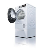 Bosch 800 Series 4-cu ft Stackable Ventless Electric Dryer, White/Chrome, ENERGY STAR, WTG86402UC
