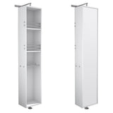 Wyndham Collection April 13.75-in W x 79.5-in H x 15.5-in D White Oak Wall-mount Linen Cabinet