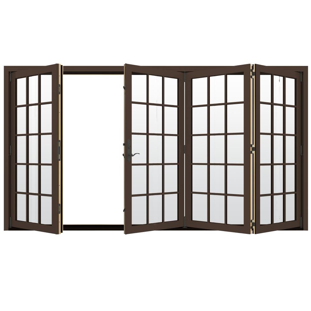 JELD-WEN 124-in x 80-in Clad-wood Folding, Right-hand outswing – primary product view
