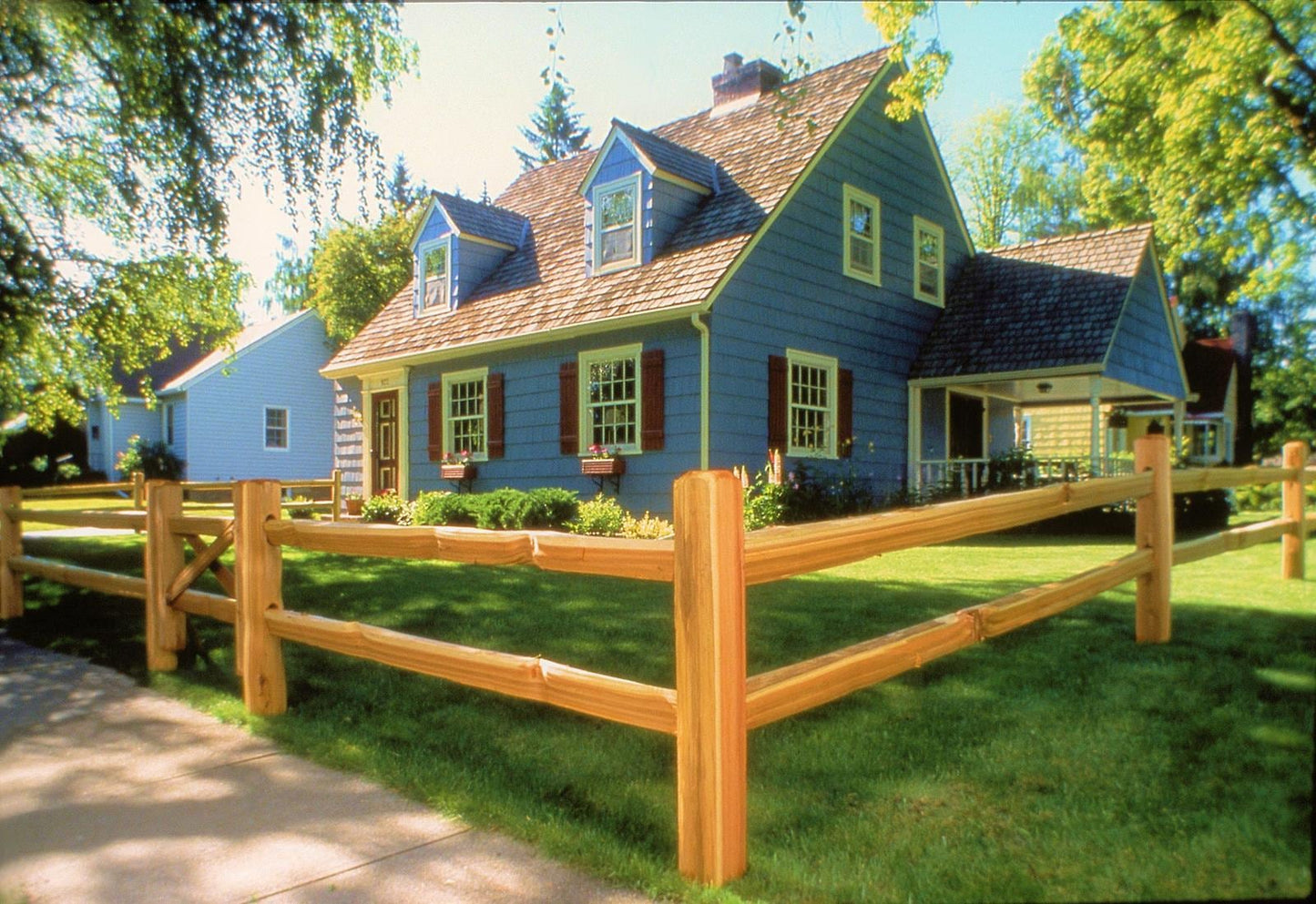 3-1/2-in x 4-ft Western Red Cedar Split Rail Corner Wood Fence Post