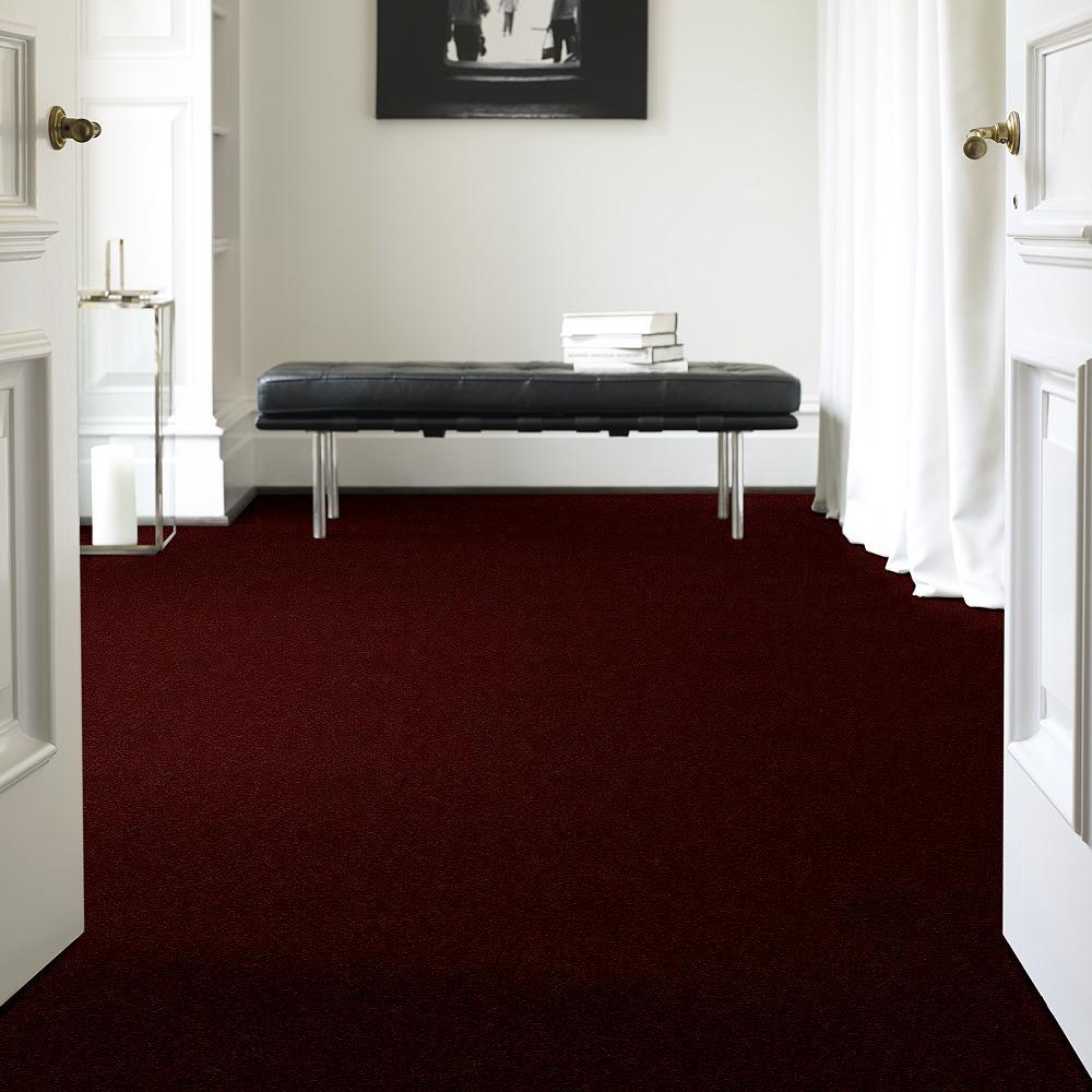 STAINMASTER Essentials Intuition II 15-ft Apache Red Textured Indoor Carpet