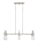 Quoizel Soho Brushed Nickel Transitional Kitchen Island Light, 33.125-in Width