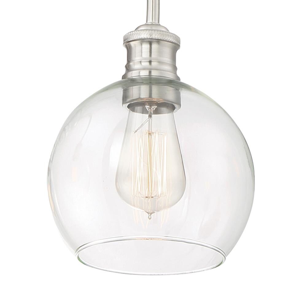 Quoizel Soho Brushed Nickel Transitional Kitchen Island Light, 33.125-in Width