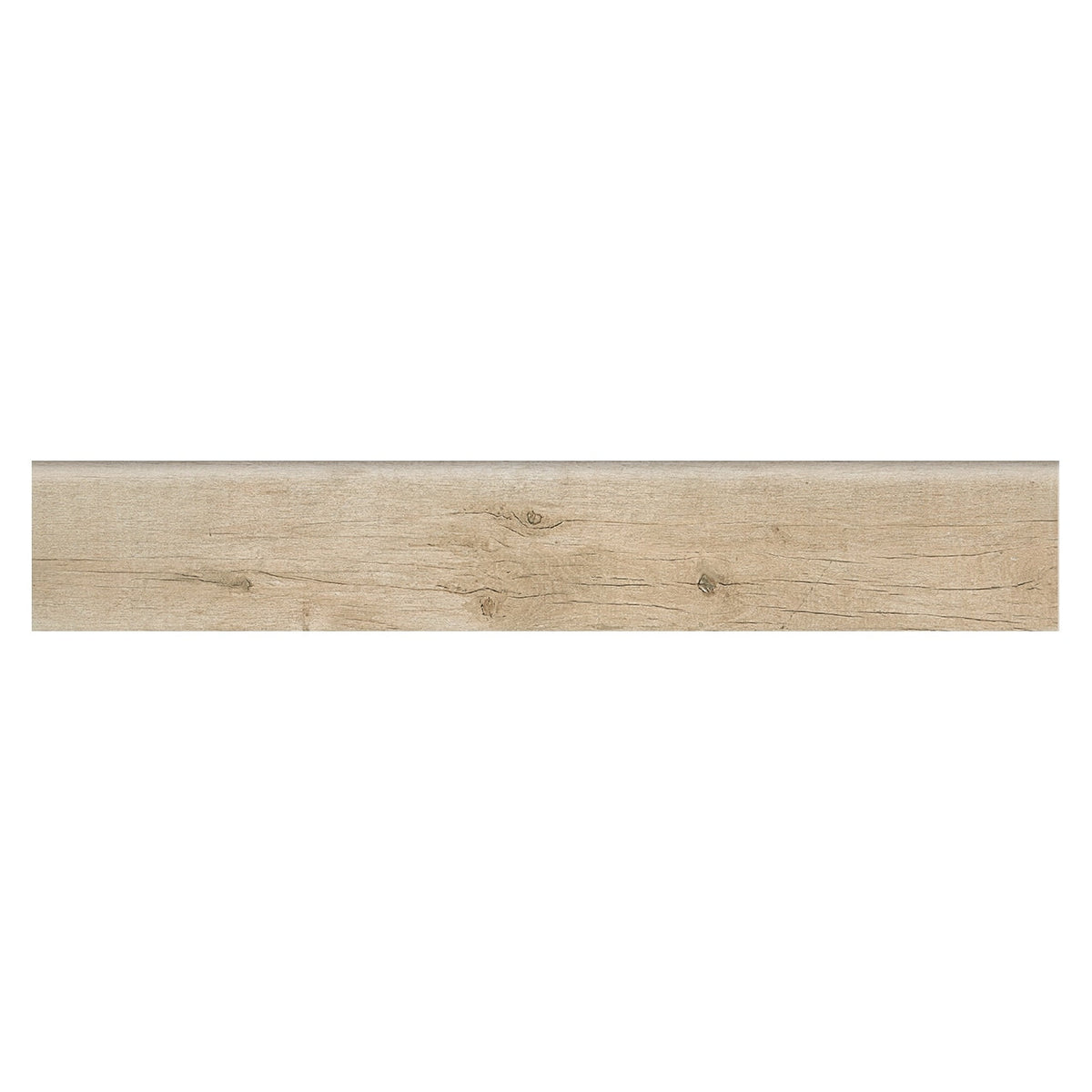 American Olean Historic Bridge Oak Wood-Look Porcelain Bullnose Trim Tile, 3 in x 18 in (Actual 2.93 in x 17.68 in)