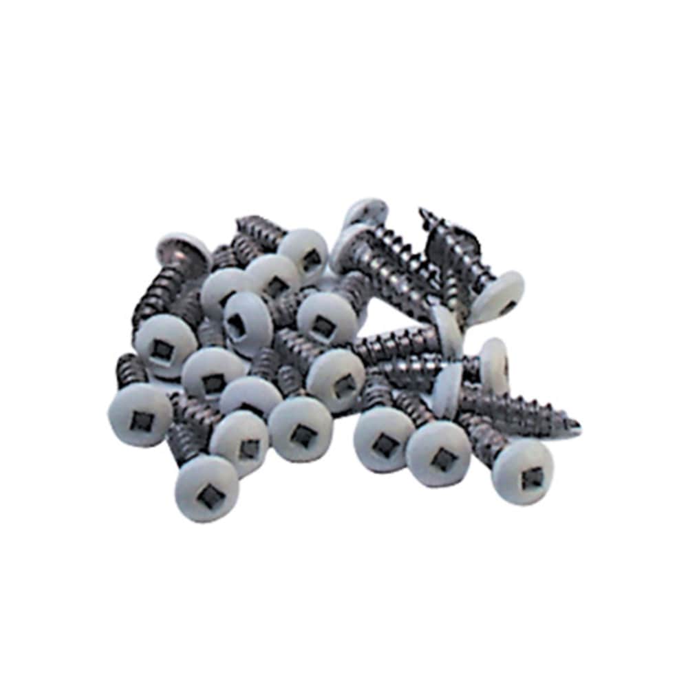 Freedom 5-in White Metal Screw For Vinyl Fence 30-Pack