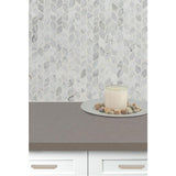 MSI Calacatta Blanco 12 in. x 13 in. x 10mm Polished Marble Mesh-Mounted Mosaic Tile (10.80 sq. ft./case)
