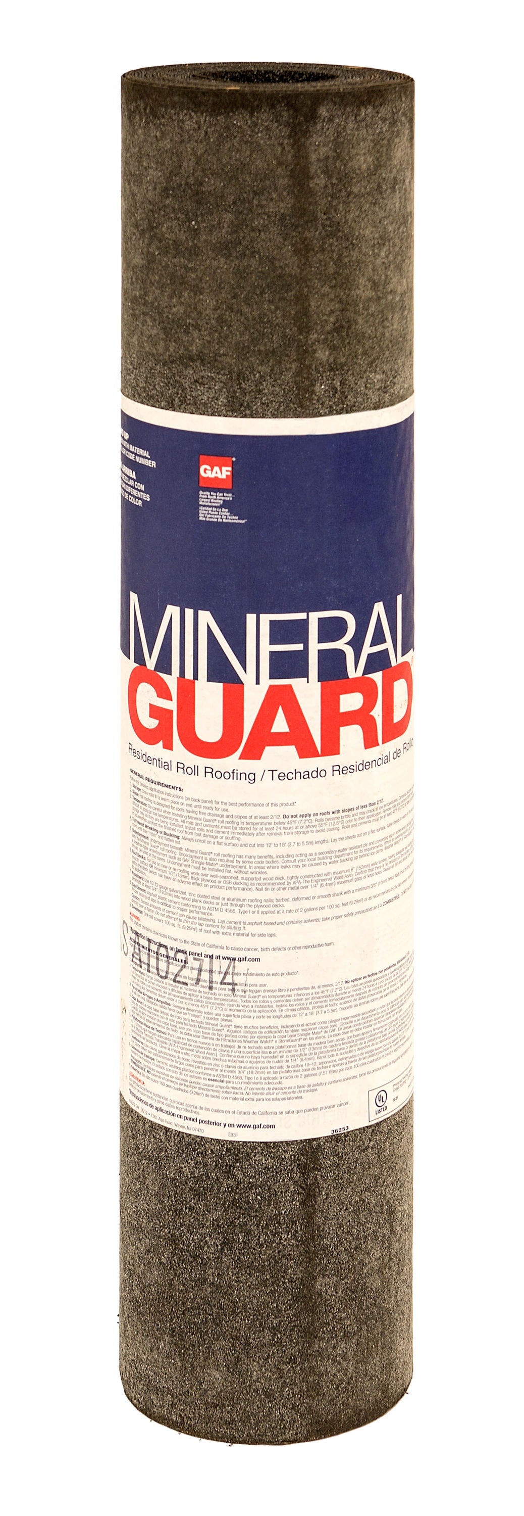 GAF MineralGuard White Residential Roll Roofing, 3.28-ft W x 32.58-ft L, 100-sq ft Coverage