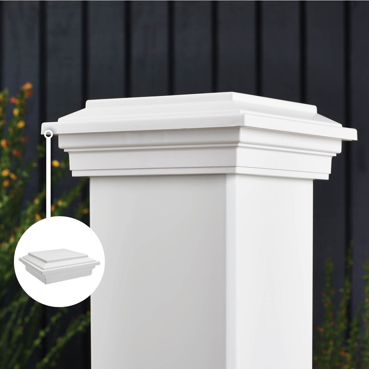 Trex 6-in x 6-in Classic White Composite Deck Post Cap