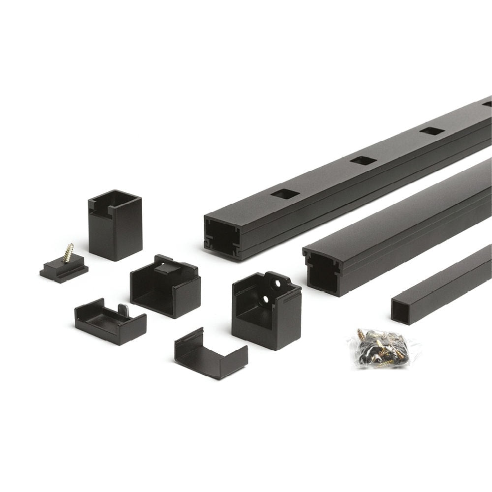 Trex Signature 8-ft x 42-in Charcoal Black Aluminum Deck Rail Kit