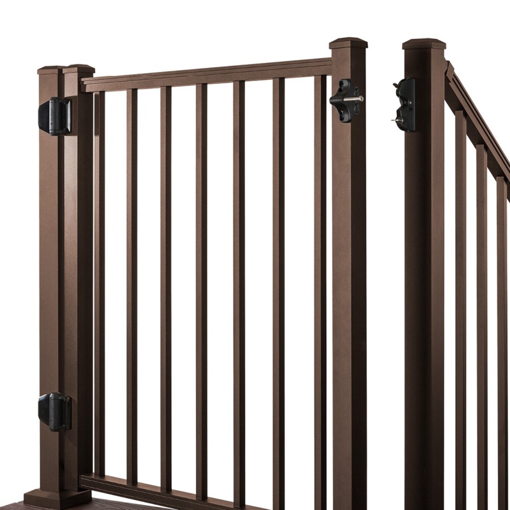 Trex 48-in L x 42-in H Bronze Aluminum Deck Railing Gate (Assembly Required)