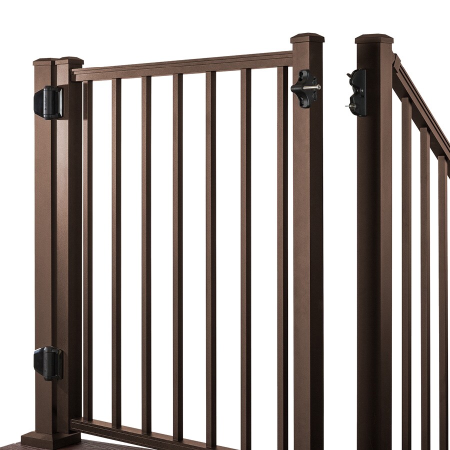 Trex 48-in L x 36-in H Bronze Aluminum Deck Railing Gate (Assembly Required)