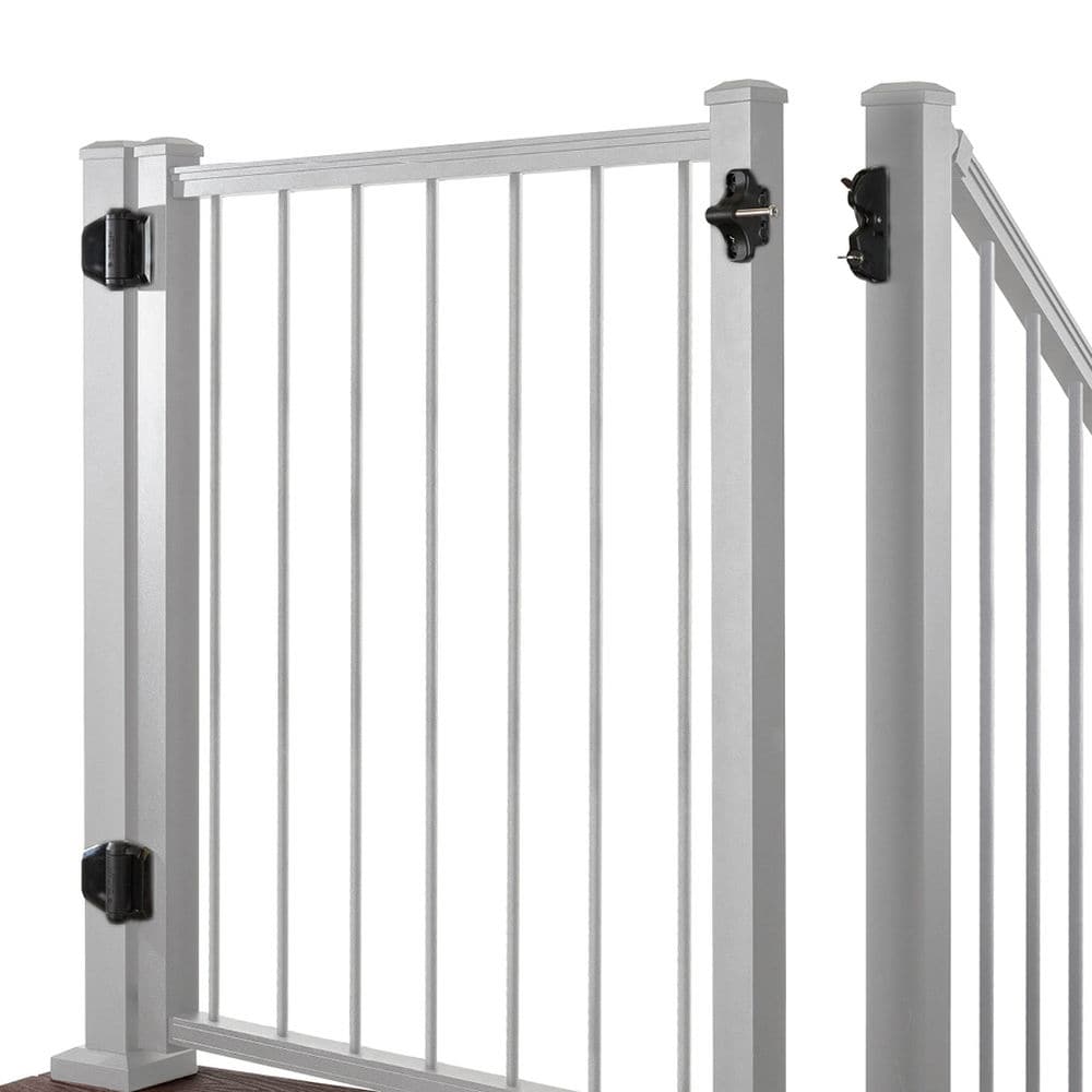 Trex 48-in L x 36-in H Classic White Aluminum Deck Railing Gate (Assembly Required)