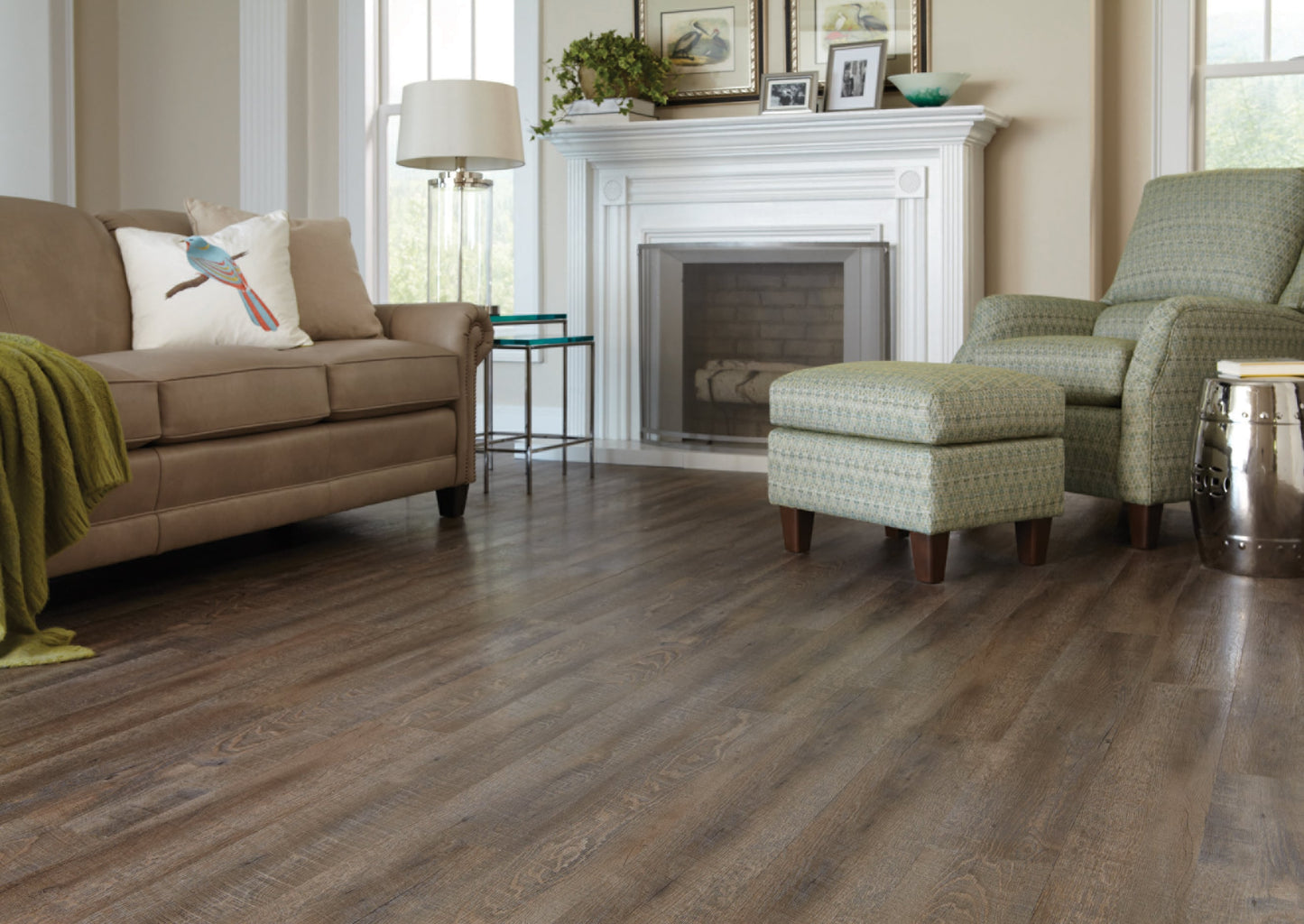 Style Selections Driftwood 6-in W x 36-in L x 2-mm Peel-and-Stick Vinyl Plank Flooring, 3-mil Wear Layer (1.5-sq ft Piece)