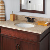 37 in. W x 19 in. D Granite Vanity Top in Beige with White Basin - Super Arbor