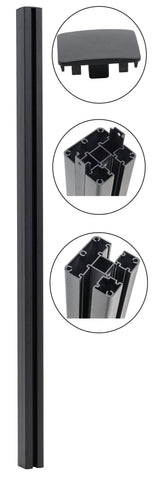 Infinity 8-ft H Black Composite Fence with Post Cap