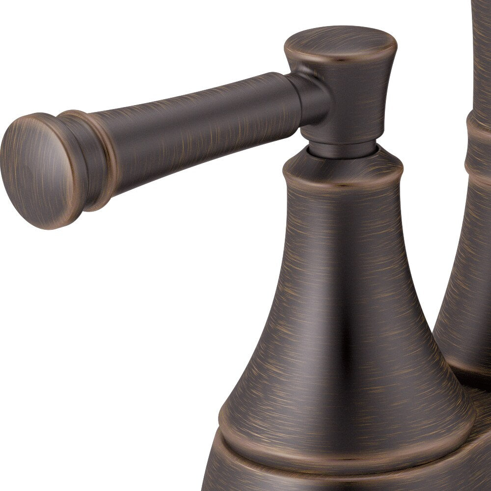 Delta Valdosta Venetian Bronze 2-Handle 4-in Centerset WaterSense Bathroom Sink Faucet with Drain