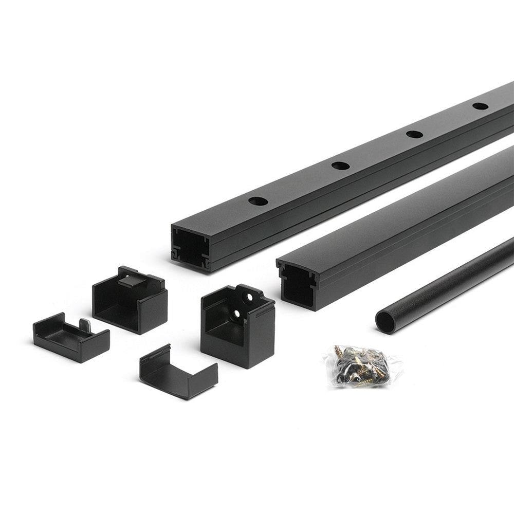 Trex Signature 8-ft x 36-in Charcoal Black Aluminum Deck Rail Kit