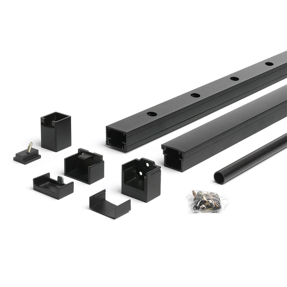 Trex Signature 8-ft x 36-in Charcoal Black Aluminum Deck Stair Rail Kit