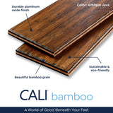 Cali Bamboo Fossilized Prefinished Antique Java Handscraped Solid Bamboo Hardwood Flooring Sample, 9/16-in x 5-3/8-in