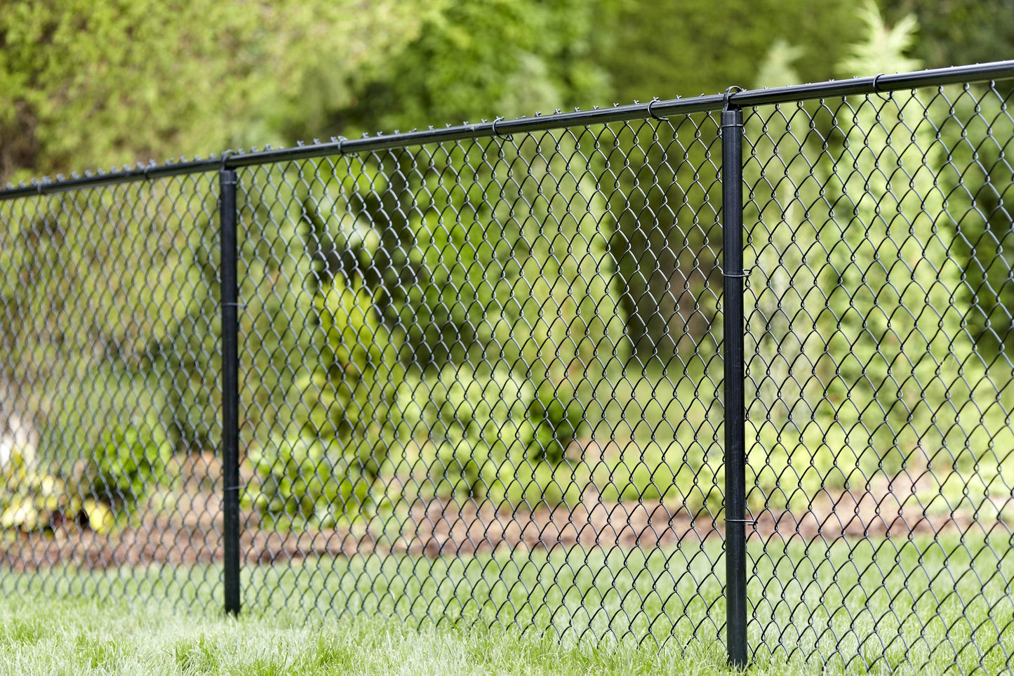 3-ft H x 50-ft L 9-Gauge Vinyl Coated Steel Chain Link Fence Fabric with Mesh Size 2-in