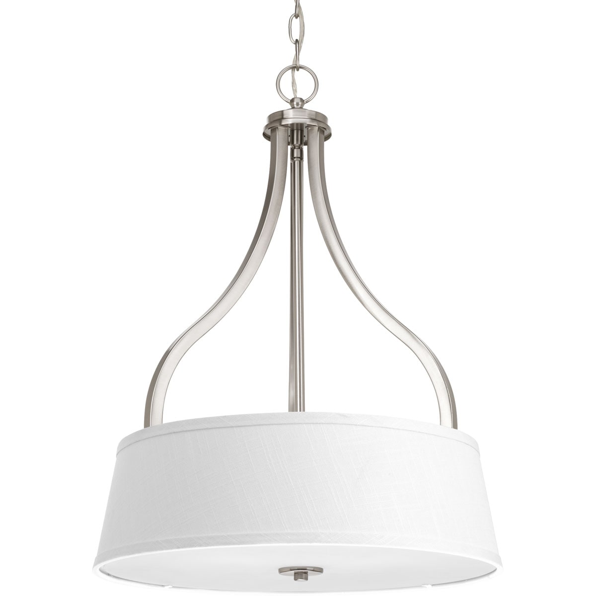 Progress Lighting Arden 3-Light Brushed Nickel Transitional Drum Medium Hanging Pendant Light