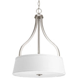 Progress Lighting Arden 3-Light Brushed Nickel Transitional Drum Medium Hanging Pendant Light