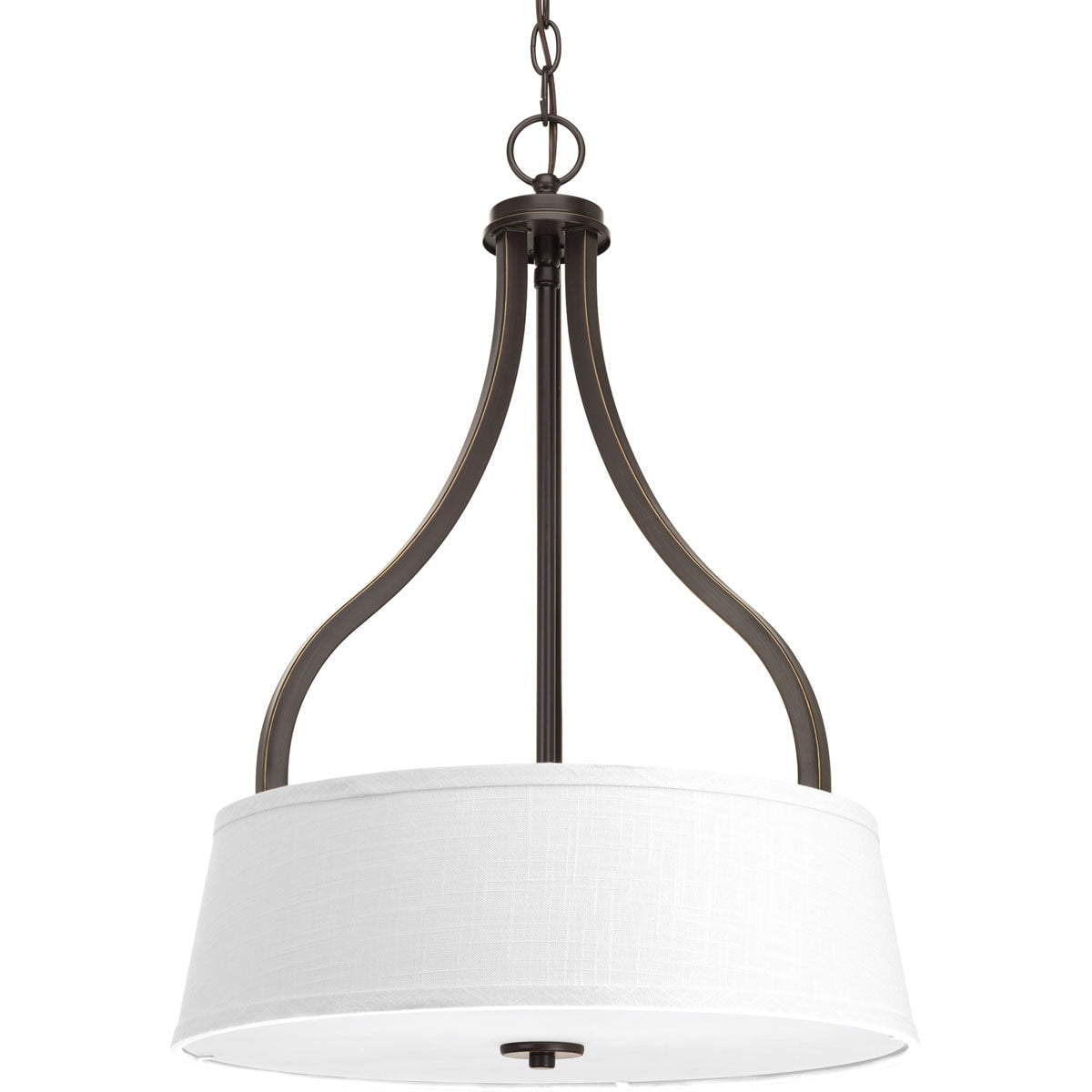 Progress Lighting Arden 3-Light Antique Bronze Transitional Drum Medium Hanging Pendant Light