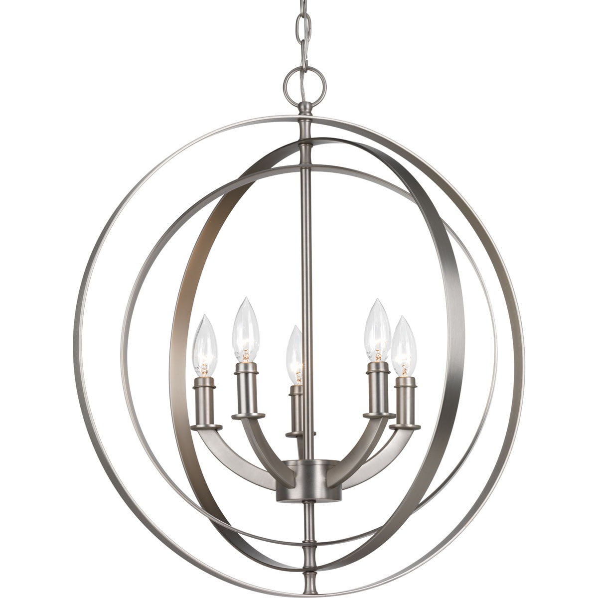 Progress Lighting Equinox 5-Light Gray Transitional Chandelier