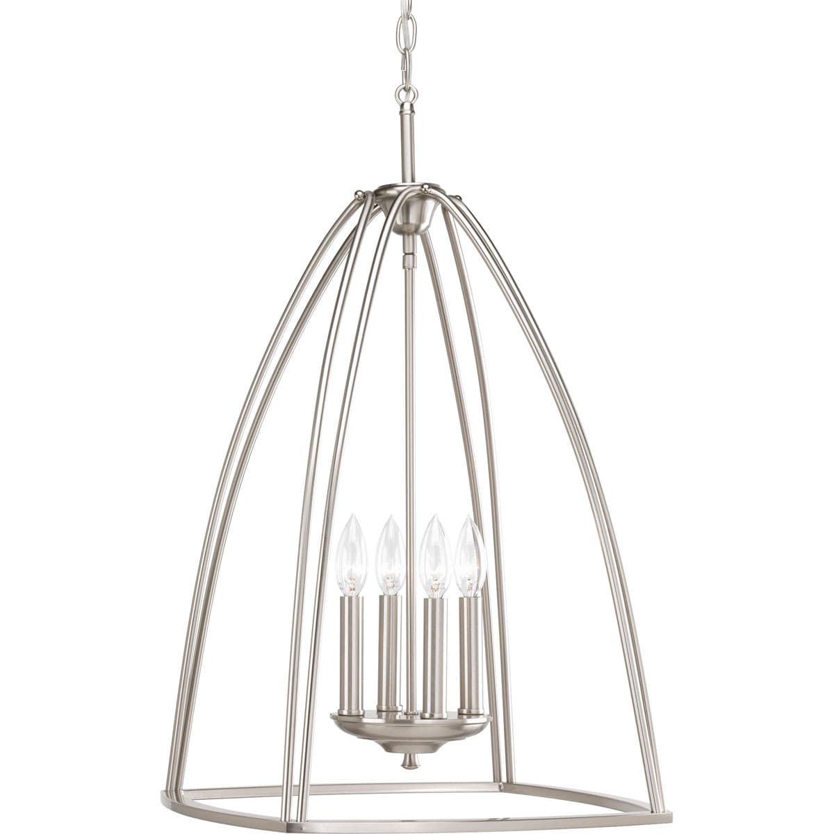 Progress Lighting Tally 4-Light Brushed Nickel Transitional Chandelier