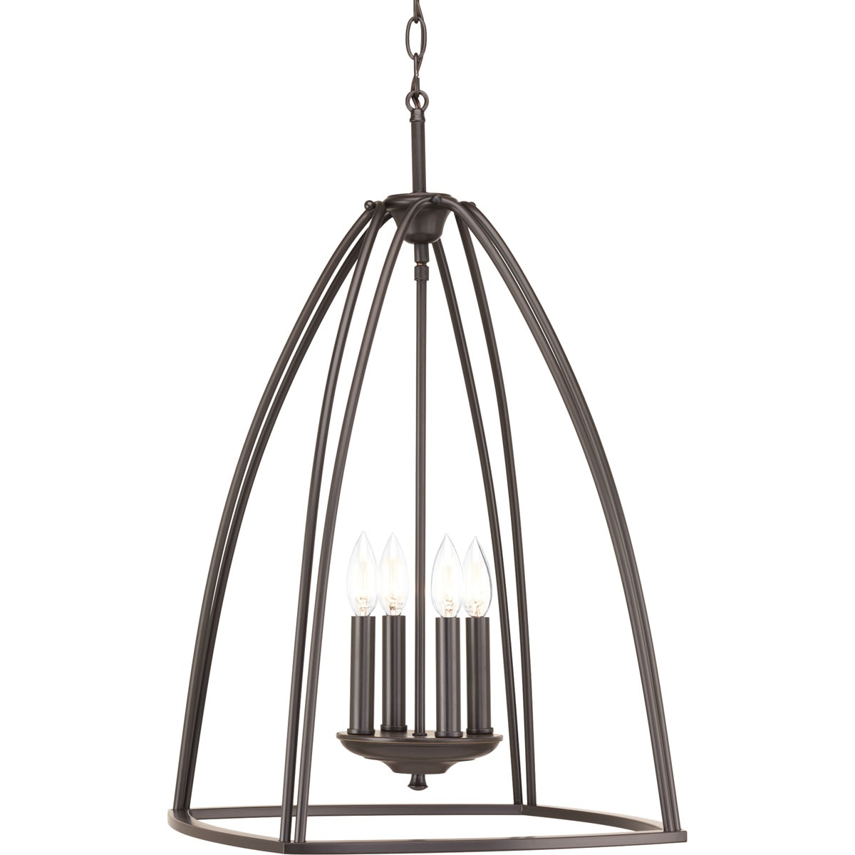 Progress Lighting Tally 4-Light Antique Bronze Transitional Chandelier