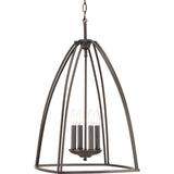 Progress Lighting Tally 4-Light Antique Bronze Transitional Chandelier