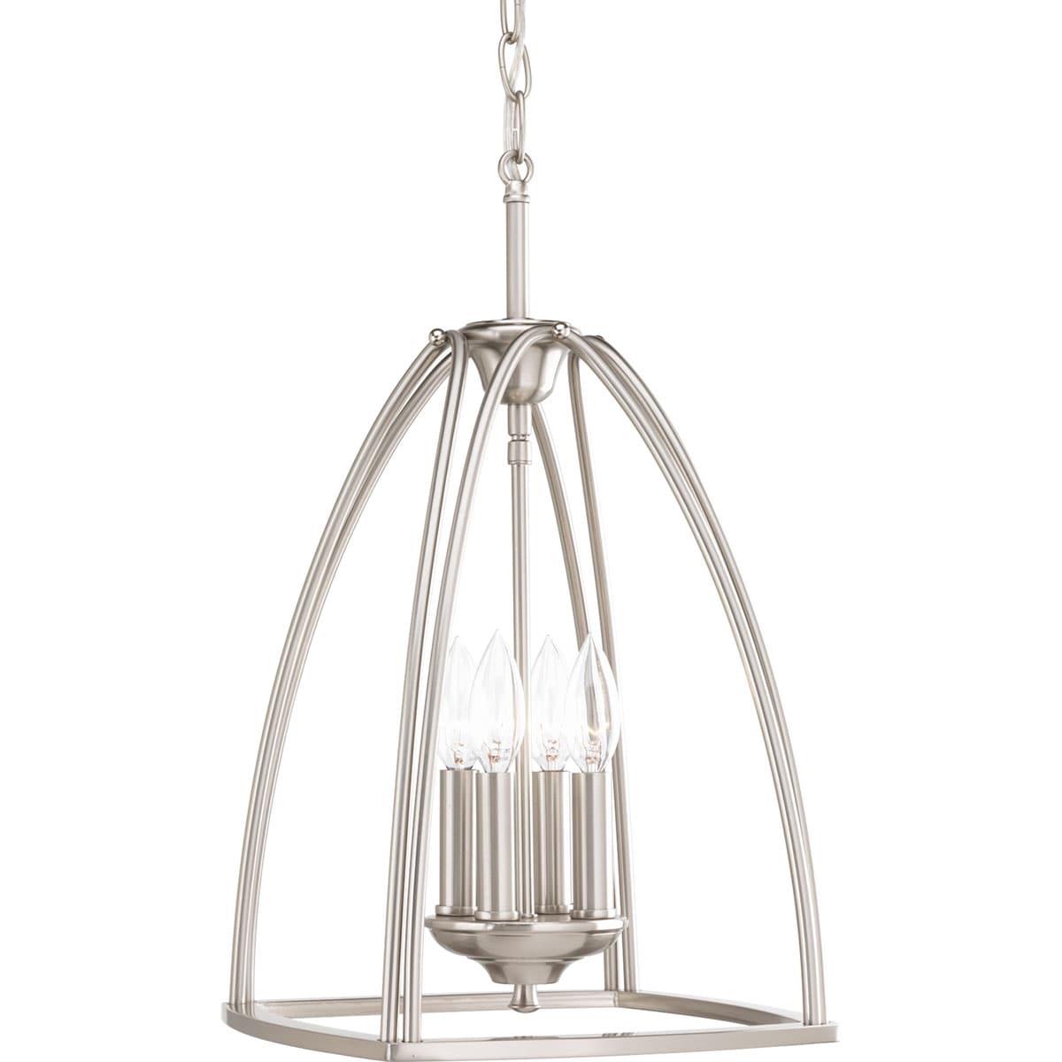 Progress Lighting Tally 4-Light Brushed Nickel Transitional Chandelier