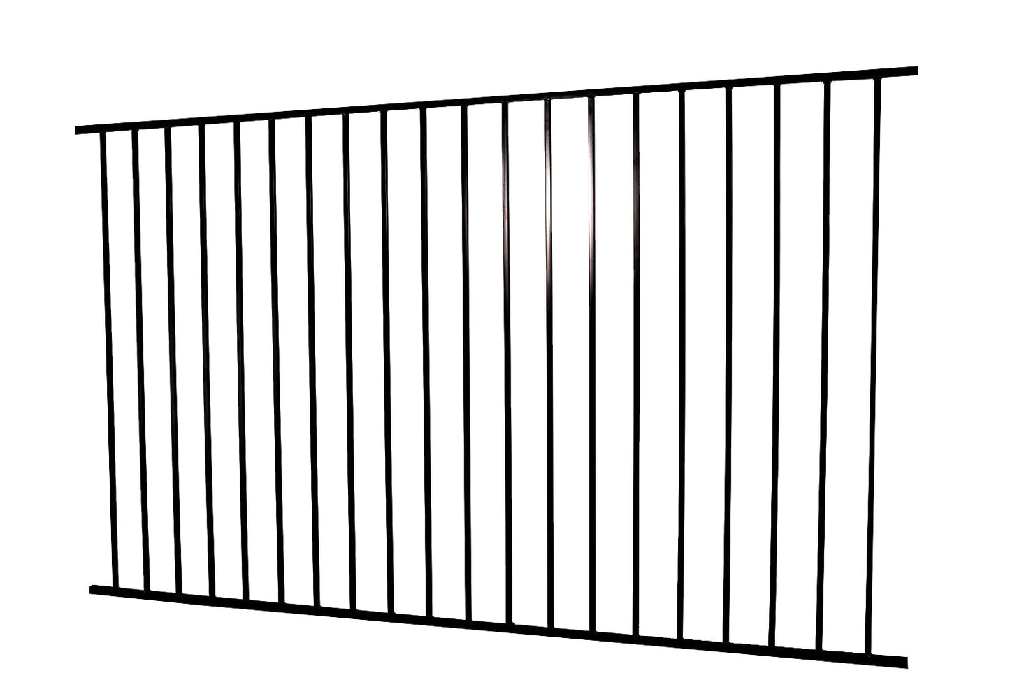 Monroe 5-ft H x 8-ft W Black Steel Decorative Fence Panel