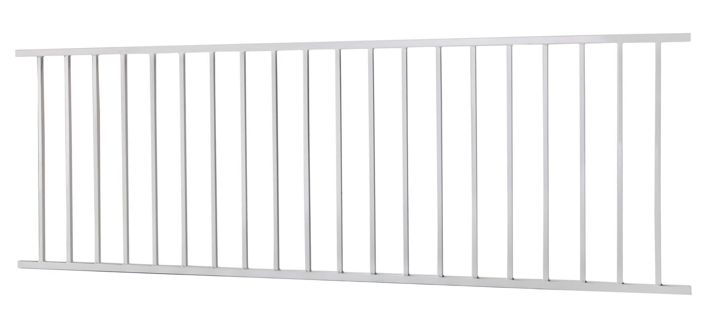 Monroe 3-ft H x 8-ft W White Steel Decorative Fence Panel