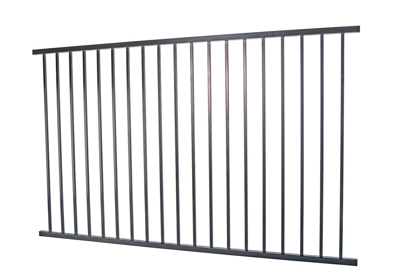 Monroe 5-ft H x 8-ft W Black Steel Decorative Fence Panel