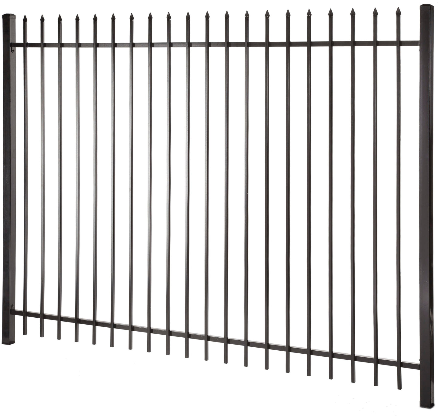 Lafayette 6-ft H x 8-ft W Black Steel Decorative Fence Panel