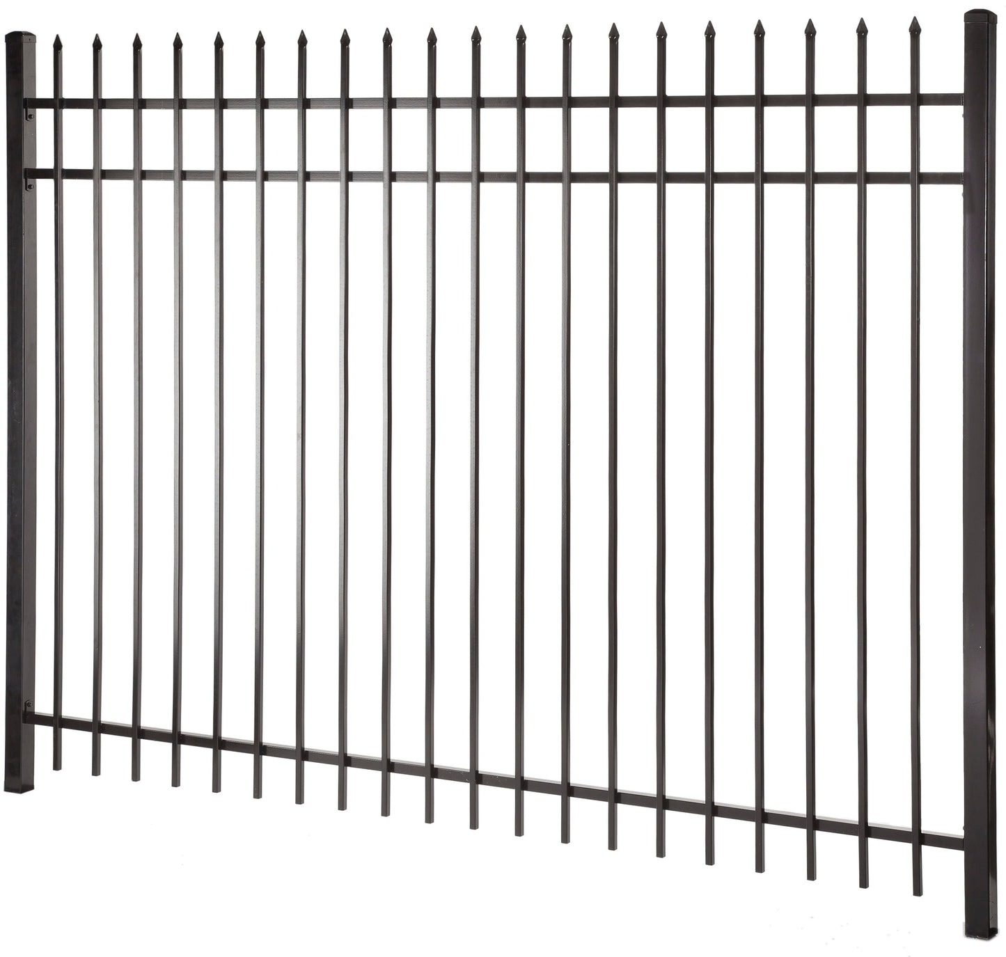 Lafayette 6-ft H x 8-ft W Black Steel Decorative Fence Panel