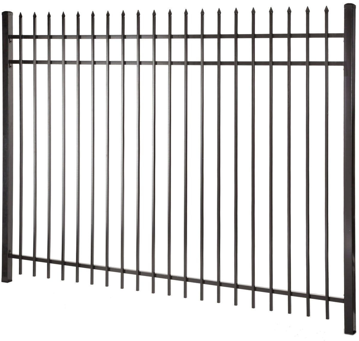 Lafayette 6-ft H x 8-ft W Black Steel Decorative Fence Panel