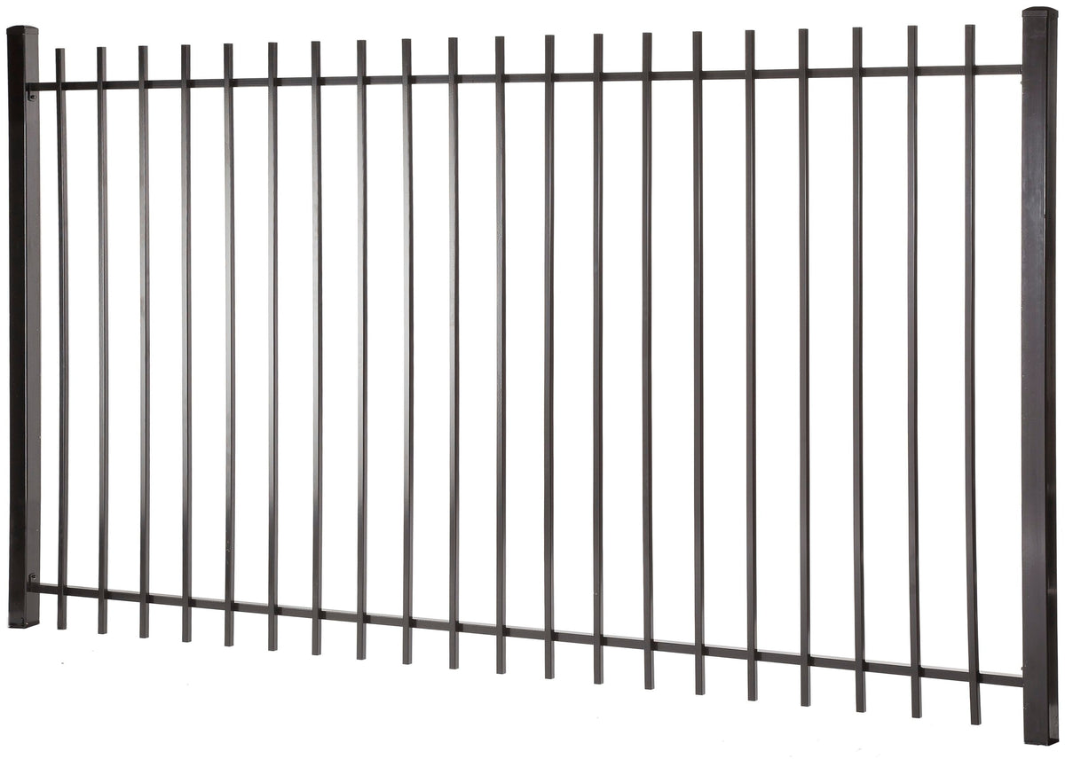 Kent 5-ft H x 8-ft W Black Steel Decorative Fence Panel