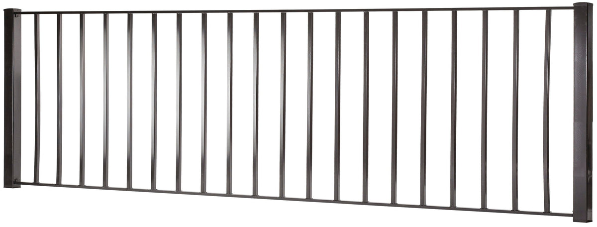 Monroe 3-ft H x 8-ft W Black Steel Decorative Fence Panel
