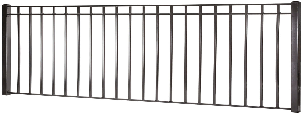 Monroe 3-ft H x 8-ft W Black Steel Decorative Fence Panel