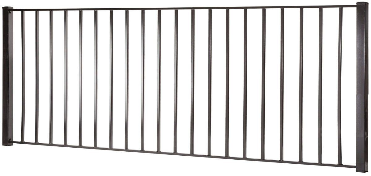 Monroe 4-ft H x 8-ft W Black Steel Decorative Fence Panel