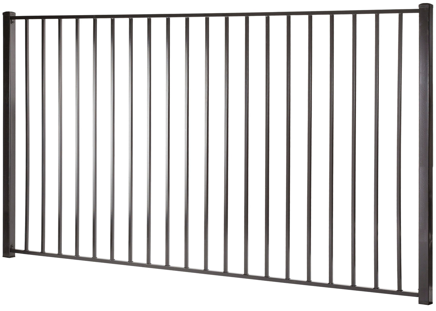 Monroe 5-ft H x 8-ft W Black Steel Decorative Fence Panel