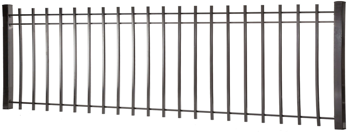 Kent 3-ft H x 8-ft W Black Steel Decorative Fence Panel