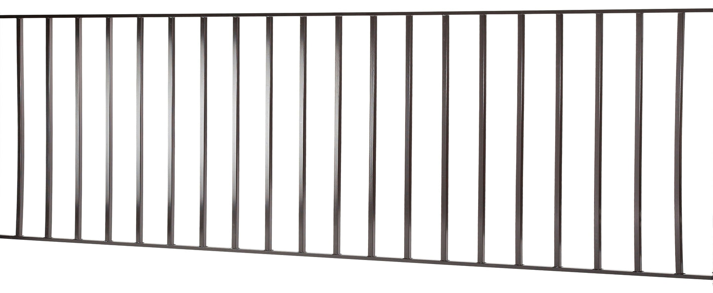 Monroe 3-ft H x 8-ft W Black Steel Yard Fence Panel